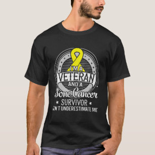 私は退役軍人で骨がん認識度 Tシャツ
