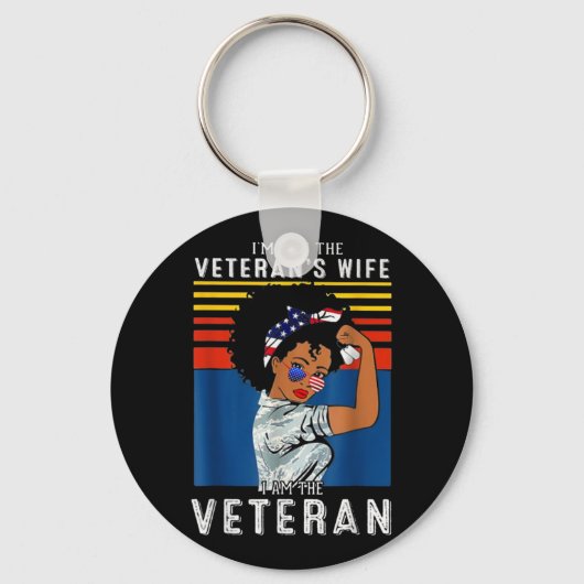 私は退役軍人の妻ではない私は退役軍人 キーホルダー (正面)