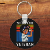 私は退役軍人の妻ではない私は退役軍人 キーホルダー (正面)