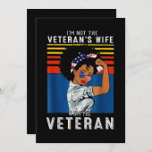 私は退役軍人の妻ではない私は退役軍人 招待状 (正面/裏面)