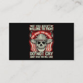 私は退役軍人元軍は犠牲の尊敬のヴェートを務めた 名刺 (裏面)