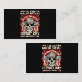 私は退役軍人元軍は犠牲の尊敬のヴェートを務めた 名刺 (正面/裏面)