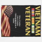 私は退役軍人 フリースブランケット (正面(横))