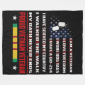 私は退役軍人 フリースブランケット (正面(横))