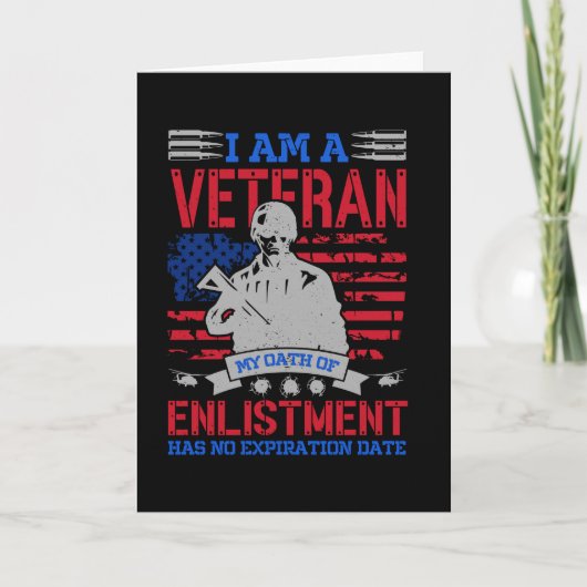 私は退役軍人 – 完璧なアメリカのヒーローの贈り物 カード (正面)