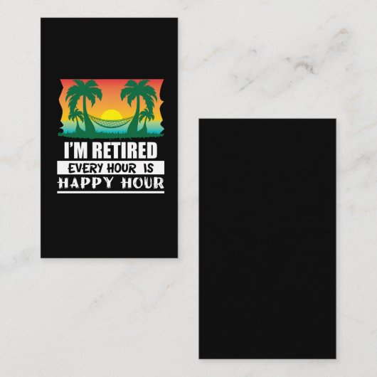 私は退職したあらゆる時間です楽しい時間の祖父です 名刺 (正面/裏面)