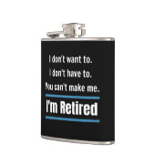 私は退職したおもしろい フラスク (左)