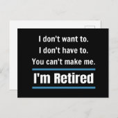 私は退職したおもしろい ポストカード (正面/裏面)