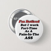 私は退職したです 缶バッジ (正面&裏面)