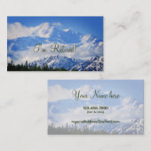 私は退職したです!  美しいDenaliの接触情報のテンプレート コーリングカード (正面/裏面)