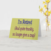 「私は退職したもう与え駄目だ」 カード (黄色い花)