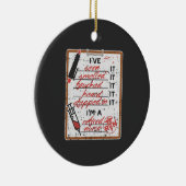 私は退職したナース セラミックオーナメント (右)