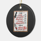 私は退職したナース セラミックオーナメント (左)