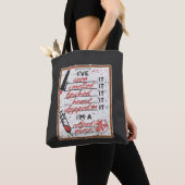 私は退職したナース トートバッグ (クローズアップ)