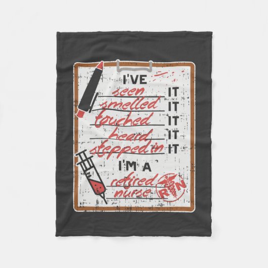 私は退職したナース フリースブランケット (正面)