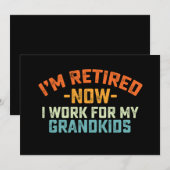 私は退職した今、私の孫の母親の日に働いている 招待状 (正面/裏面)