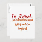 私は退職した何も頼するな ポストカード (正面/裏面)