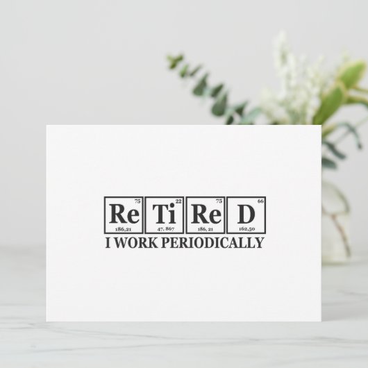 私は退職した定期的に化学テおもしろいーブルで働く 招待状 (スタンド正面)