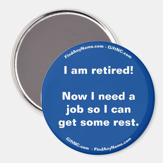 私は退職した!おもしろい磁石 マグネット (正面/裏面)