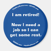 私は退職した!おもしろい磁石 マグネット (正面)