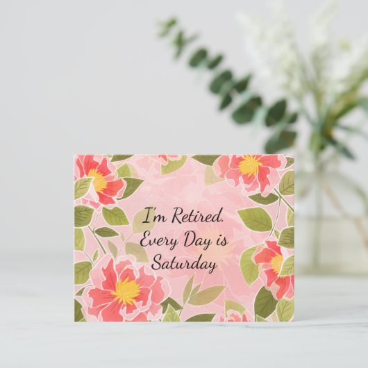 私は退職した.毎日は土曜日だ。 ポストカード (スタンド正面)