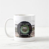 私は退職した、私再生されますではないです: 採鉱トラックのタイヤ コーヒーマグカップ (左)