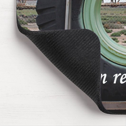 私は退職した、私再生されますではないです: 採鉱トラックのタイヤ マウスパッド (コーナー)