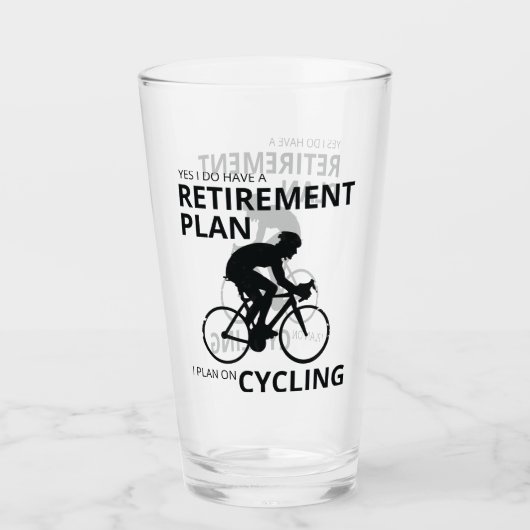 私は退職するサイクリングをする予定だ タンブラーグラス (正面)