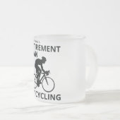 私は退職するサイクリングをする予定だ フロストグラスマグカップ (正面右)