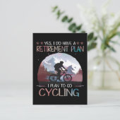 私は退職の計画を持っているサイクリング ポストカード (スタンド正面)