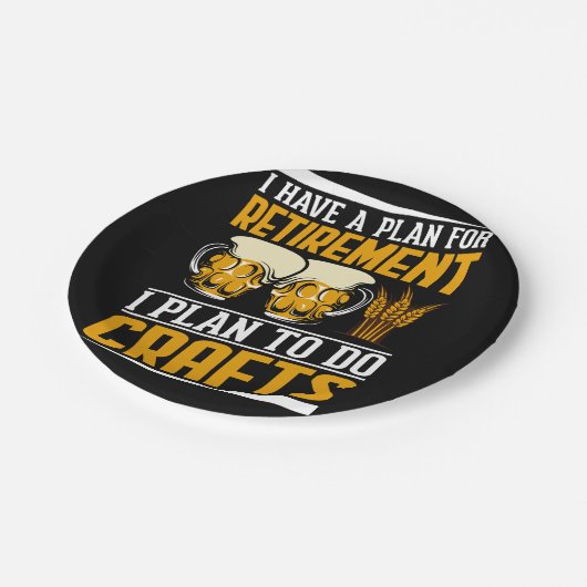 私は退職の計画を持って、私は工芸品をする予定だ ペーパープレート (アングル)