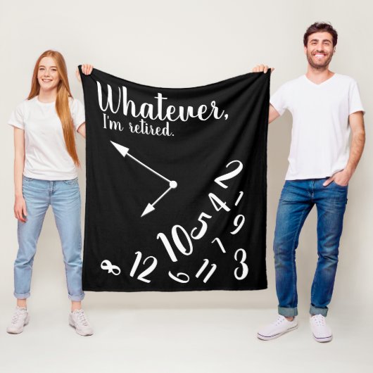 私は退職時退職した間おもしろい黒番だ フリースブランケット (インサイチュ)