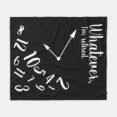 私は退職時退職した間おもしろい黒番だ フリースブランケット (正面(横))