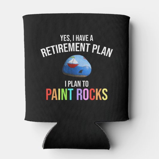 私は退職計画を持っている。私は岩を作る予絵を描定だ 缶クーラー (裏面)