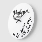 私は退職退職した式おもしろい白シンプル人 ラージ壁時計 (傾斜)