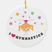 私は逆立ちをしている体操の漫画の女の子を愛します セラミックオーナメント (裏面)