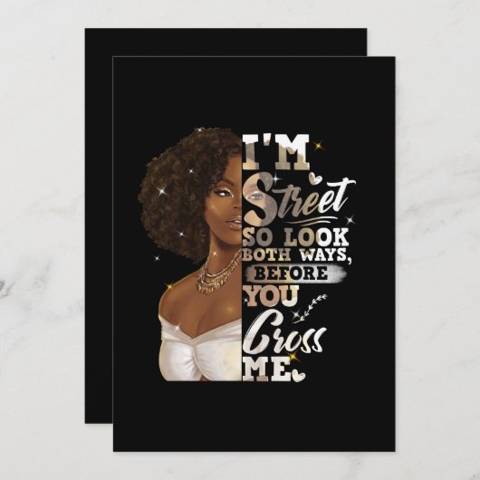 私は通りなので、あなたが私を横切る前に、両方を見る 招待状 (正面/裏面)