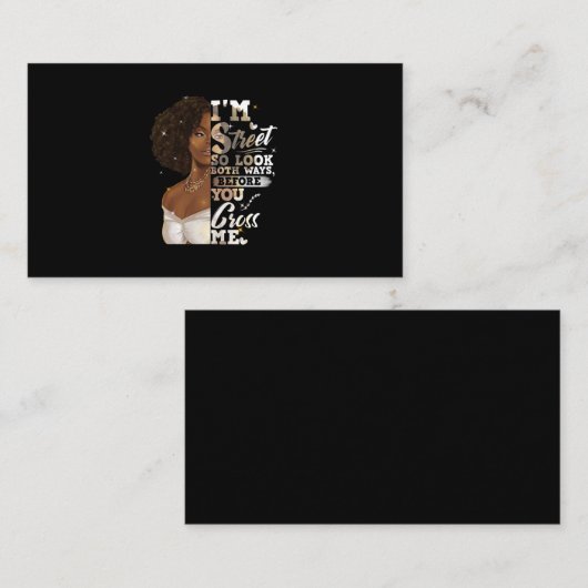 私は通りなので、あなたが私を渡る前に、両方の方法を見る 名刺 (正面/裏面)