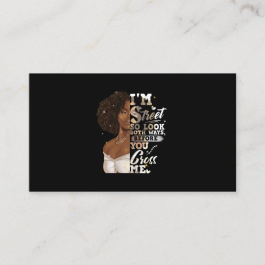 私は通りなので、あなたが私を渡る前に、両方の方法を見る 名刺 (正面)