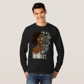 私は通りブラックガールジューン誕生日母の日 Tシャツ (正面フル)