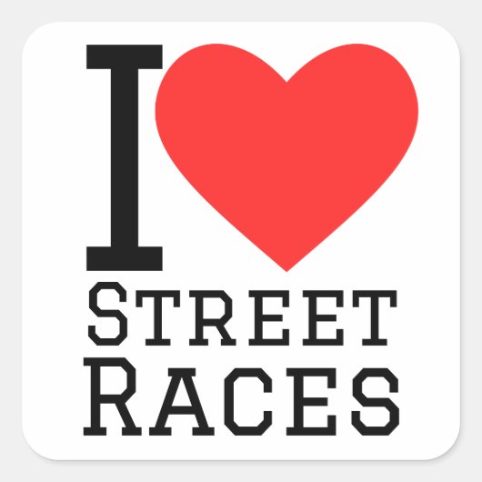 私は通り人種が大好き スクエアシール (正面)