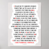 私は通常のリストを行おもしろいう ポスター (正面)