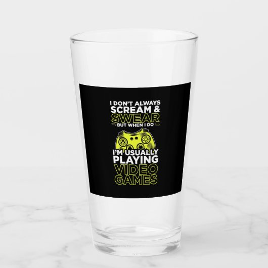 私は通常の遊ビデオゲームだ タンブラーグラス (正面)