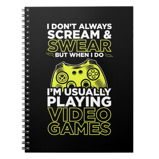 私は通常の遊ビデオゲームだ ノートブック (正面)