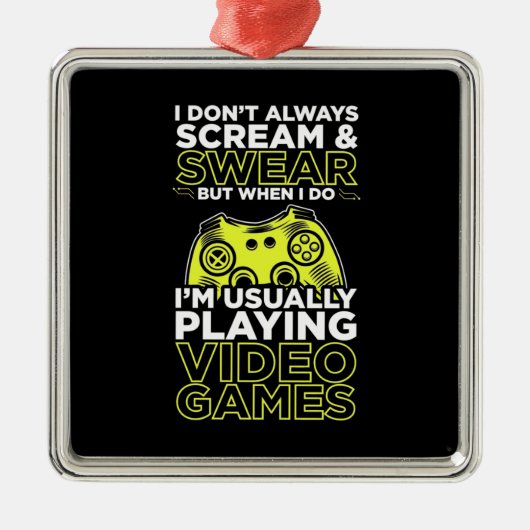 私は通常の遊ビデオゲームだ メタルオーナメント (正面)