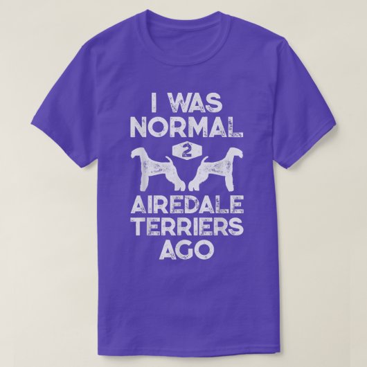私は通常の2エアデールテリア前おもしろい犬ビン Tシャツ (デザイン正面)