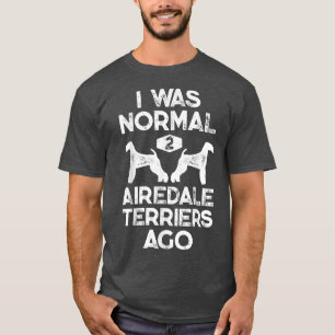 私は通常の2エアデールテリア前おもしろい犬ビン Tシャツ