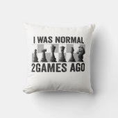 私は通常の2ゲーム前にチェスのおもしろいプレーヤー愛好家 クッション (正面)