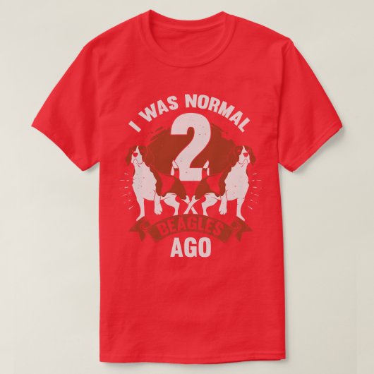 私は通常の2ビーグル前に犬の恋人のギフトだった Tシャツ (デザイン正面)