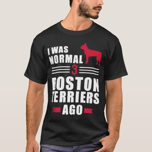 私は通常の3ボストンテリア前だった Tシャツ (正面)